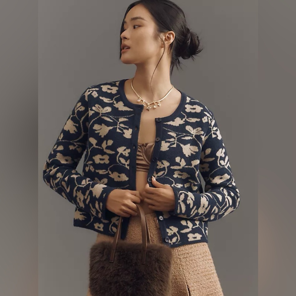 Anthropologie NVLT Floral Lady Cardigan Coat
Navy Sweater - Picture 6 of 6